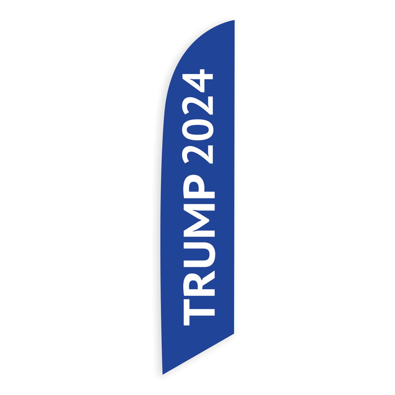 TRUMP 2024 (MAGA) WINDFEATHER KIT (1 Windfeather) | Includes Pole Set & Ground Spike [Choose Red, White, or Blue]