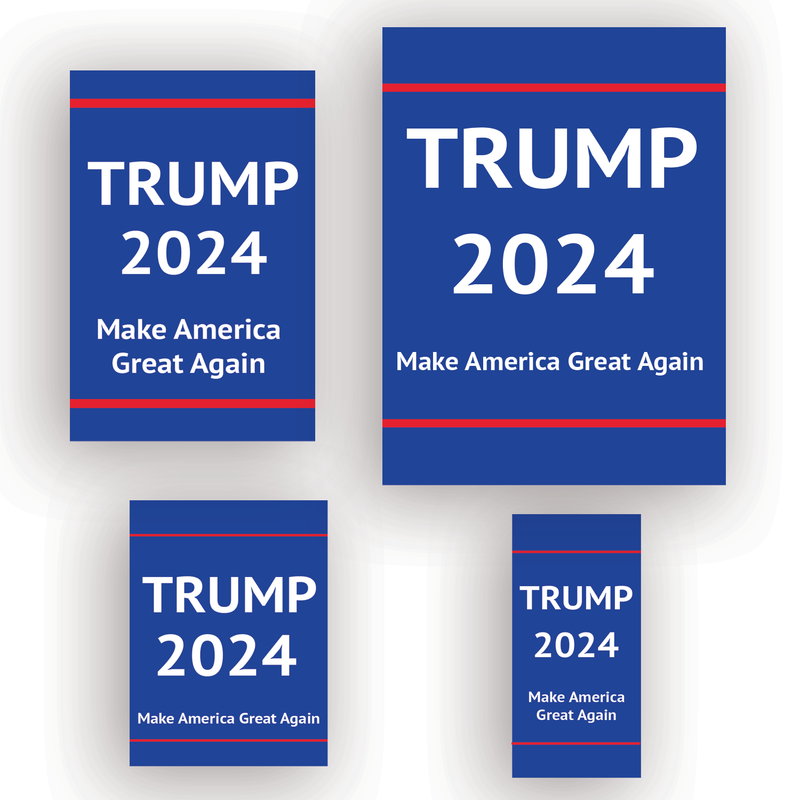 TRUMP 2024 (MAGA) Window Clings/Decals | Choose Size & Quantity