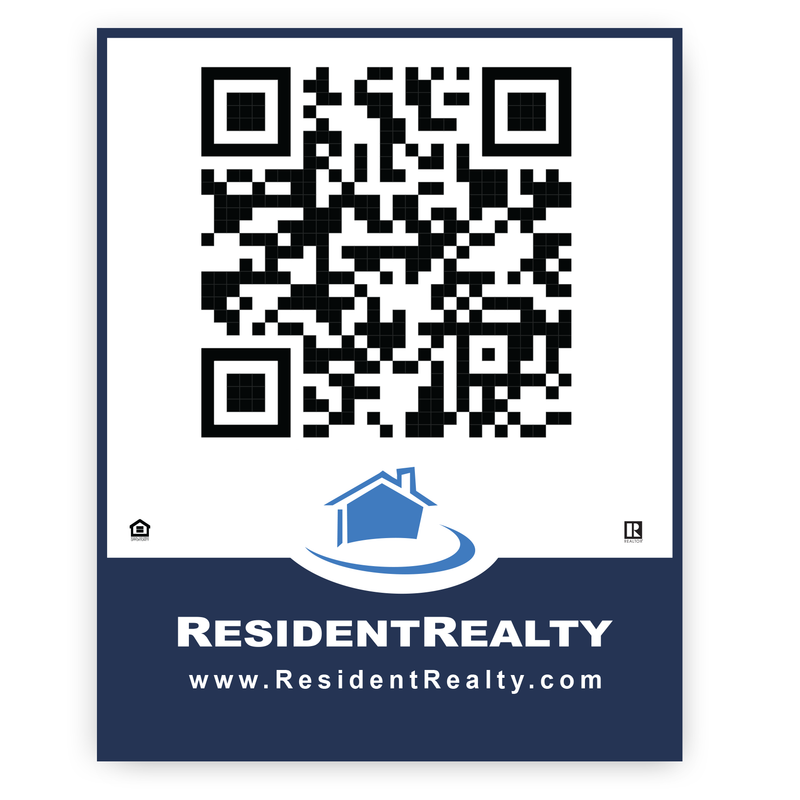 Resident Realty Panel [For H-Frame or Arm Post] | 24"W x 30"H Aluminum Panel | Choose Your Design & Update Name/Phone [2022]