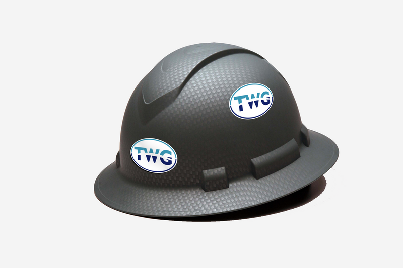 Wireline TWG Oval Logo Decal | Contour Cut and Weeded | Standard 3M Vinyl | 3"x 1.625