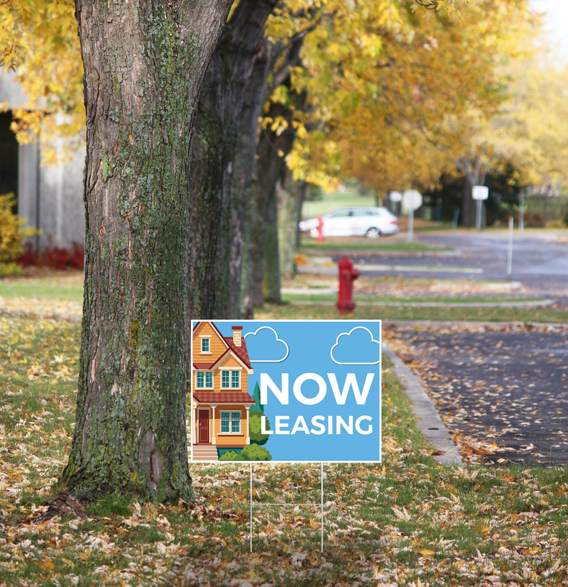 "Open House" Pre Designed Yard Signs | 24"W x 18"H, Double Sided, UV Printed | Choose Quantity & Signs Only or Sign with 6"W x 24"H Metal H-Stakes